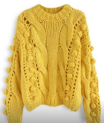 棒针豆豆花欣赏 用它编织的毛衣非常漂亮